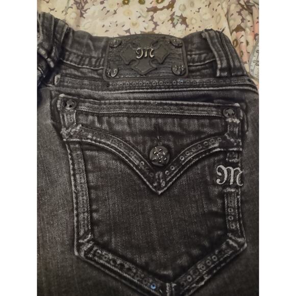 Miss Me Black Easy Skinny Jeans 31 Western Classic Cowboy - Picture 4 of 7